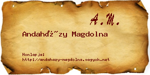 Andaházy Magdolna névjegykártya